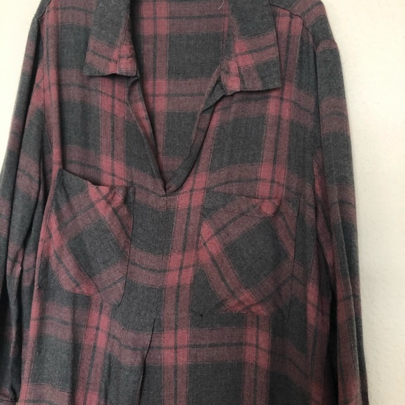 Bella Dahl red and black plaid dress - Picture 3 of 4